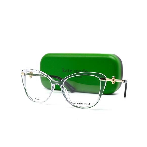 NEW KATE SPADE FLAVIA KB7 TRANSPARENT GREY AUTHENTIC EYEGLASSES FRAME - Picture 1 of 12